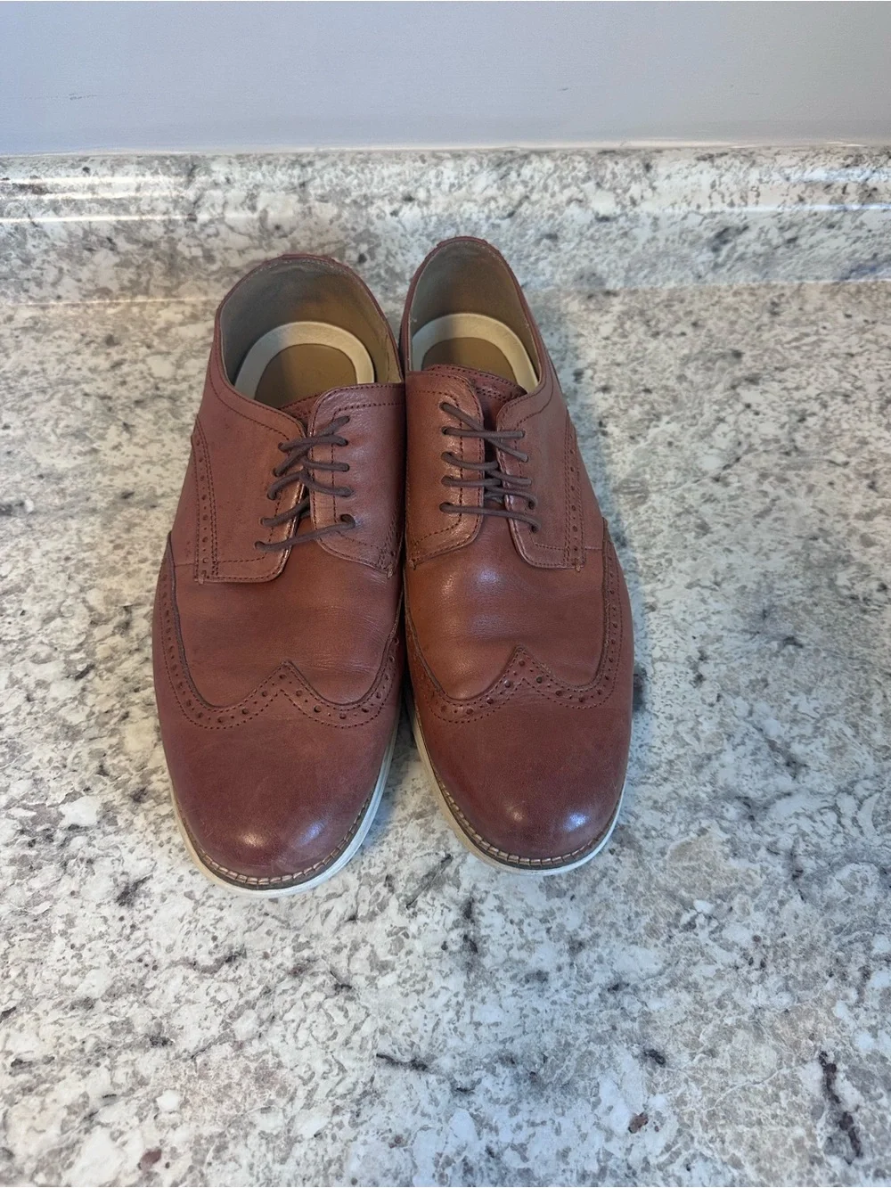 Cole Haan Men's Brown Leather Dress Shoes